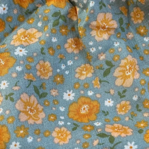 RVCA floral high neck trigger mini dress with smocked bust shale color NWT SZ XS - Picture 11 of 12